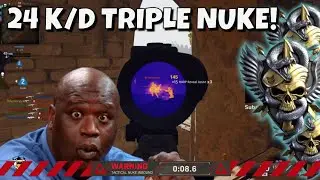120 KILLS 24 K/D! *TRIPLE NUKE* apparently demolition is easy so I TRIPLE NUKED Hardpoint instead...