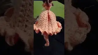 hand made woolen cap for baby in peach color #trendingshorts #music #design #woolen #woolart #capcut