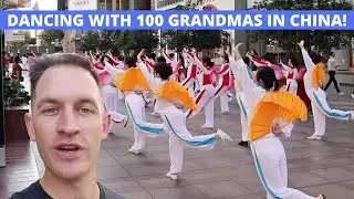 Dancing with 100 Chinese Grandma in Shanghai!