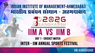 Day 1 iim A vs iim B cricket match 2026 ( Inter IIM Sports festival )  iim Ahmedabad Gujarat