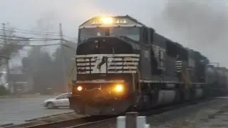 NS 6751 EMD SD60I EX-CR & 7015 SD60E Leads NS E49 & Screaming RS3L In Pine Level NC & Short