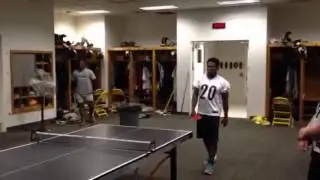 Drew Butler gives Baron Batch his 1st loss in ping pong in