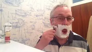 The 1972 Gillette Super Speed safety razor and Burma Shave brush.