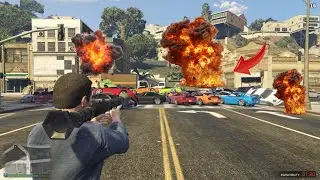 How to Make a Bomb Blast in ROAD TRAFFIC in GTA 5! | Full Intense While Making Traffic Jam | GTA 5
