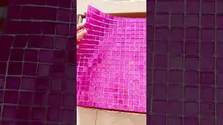 Blush Glass & Gold Foil Mosaic Tiles | Elegant Luxury Interiors