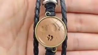 Dog Paw Footprint Leather Bracelet Dog Supplies