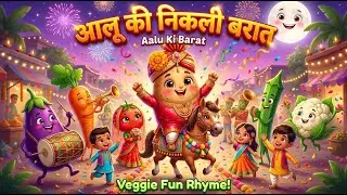 Aalu Ki Barat 🥔 आलू की बारात | Hindi Rhymes kids | Aalu ki Shadi me aayi baraat