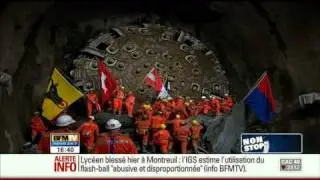 Percement du tunnel de base du Gothard
