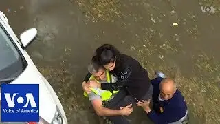 Flash floods leave bus passengers stranded in Ankara, Turkey