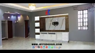 Modern Sitting Area Interior Design | Gypsum Ceiling, Ambience Lighting & More | JayFix Designs