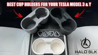 Tesla Model 3 & Y: HALOBLK Cup Holders - Three Colors!