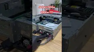 Два блока питания могут работать как один? 500w+500w = 1000w ?? #hpdl380gen10 #server #cpu #gpu