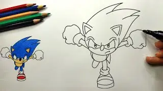 HOW TO DRAW SONIC RUNNER | DRAWING SONIC RUNNING STEP BY STEP