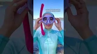 How to wear your hair in the ocean! Uv gaiter available on divermonart.com #diving #ocean