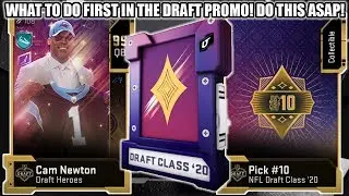 WHAT TO DO FIRST IN THE NFL DRAFT PROMO! DO THIS ASAP! | MADDEN 20 ULTIMATE TEAM