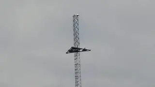 Decommissioned cell tower near Doolittle, MO with a new FTS-370 LED beacon 