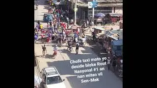 Chof&egrave; Taxi yo kap bloke Rout Nasyonal #1 an. (Saint-Marc) 21 octobre 2021