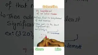 how to find 7's and 8's complement of an octal number|8's complement in hindi #numbersystem #shorts