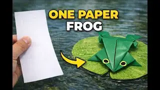 I Made a Jumping Frog Using ONLY One Paper 😱🐸 | Origami Tutorial