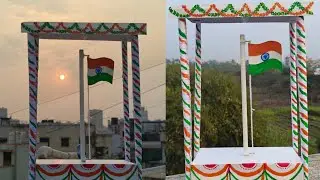Easy flag art and craft/drawing/Republic day/ Independence Day#video#youtubevideo#flag