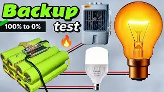 👉 30Ah LiFePO4 Battery Backup Test 🔋 | 100W Bulb + 40W LED + Cooler Full Load Test