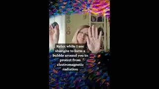 Reiki for EMF protection. Asmr shungite crystal healing #shorts