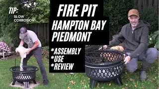 Fire Pit: Hampton Bay Assembly & Review & Grilling Piedmont