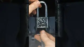 Inside perspective of combination lock bypass with Covert Companion notched decoder