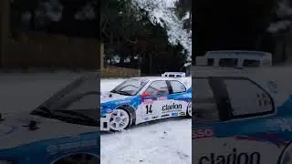 306 maxi sur neige et glace ! 😁❄️ #rc #mod&eacute;lisme #rally #306 #tamiya