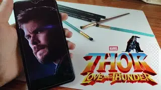 How to draw Thor Love and Thunder || Outline tutorial for beginners