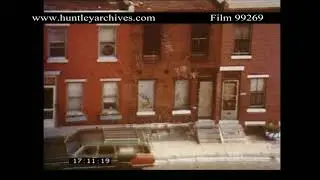 Poverty in Philadelphia, U.S.A. late 1970's.  Archive film 99269