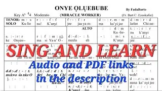 Onye Oluebube | Music Score | FadaBarto