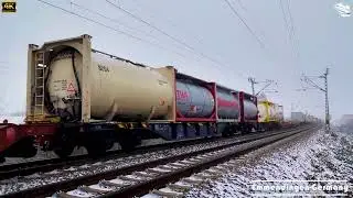 4K:TOP Trains video|Trains on main station Emmendingen; Extreme long freight train;Taurus Locomotive