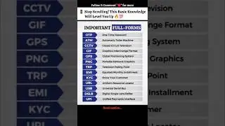 🎯 Your Daily Dose of Useful Info: How Many Can You Guess? #tech #trending #FullForms  #Knowledge