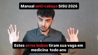 Só o que você PRECISA saber para não vacilar no SISU 2026 (o mais brutal)