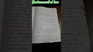 Notes: Indian Forest Act 1927,Forest conversation Act 1980,Game Reserve,Ecosystem, Green House Gases