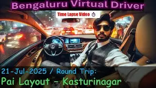 Round Trip: Pai Layout - Kasturinagar | 21-Jul-2025 | @bengaluruvirtualdriver