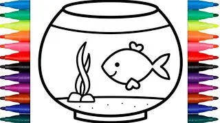 How to draw Fisher Tank step by step || preschool learning 🎨