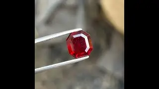 Faceted Intense Red Garnet