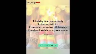 Quotes On Holidays l #shorts #holidays l My Good Life ❤️❤️