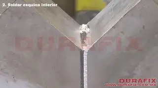 2 Durafix Mexico Soldar tubo rectangular 45g esquina interior