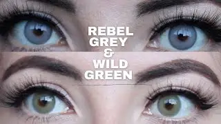 Desio Contact Lenses | Wild Green &  Rebel Grey on DARK EYES (w/ Commentary)