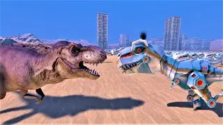 【UEBS】T-rex(2000) vs Robot t-rex(1000) | Ultimate Epic Battle Simulator