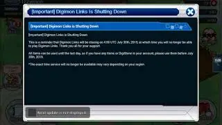 This sucks! Digimon Links is shutting down!!!!😨😭😨😭😨😭😨😭😨