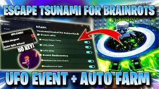 ESCAPE TSUNAMI FOR BRAINROTS SCRIPT *NO KEY* - AUTO FARM UFO, INSTANT TELEPORT, AUTO BUY & MORE ✅ 🌊