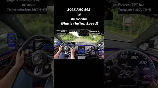 2025 AMG S63 - Top Speed Test on the Autobahn!  #shorts