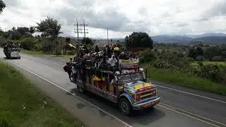 Caravana de  Chivas. Cajibío - Cauca