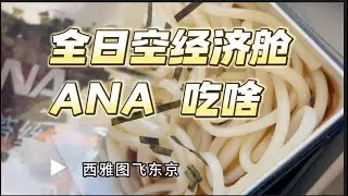 西雅圖飛東京 全日空上吃啥？#anafood