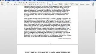 CDP 401 DAP Note Overview
