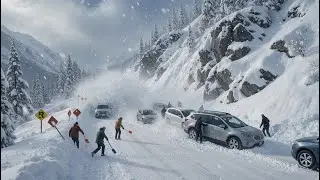 ❄️Калифорния: Лавина в Сьерра-Неваде перекрыла дороги: заблокированы автомобили, трасса I-80 прев...